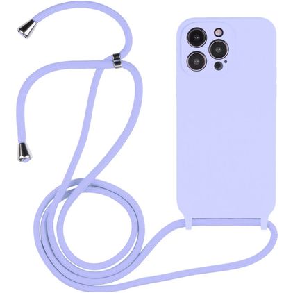 Mobigear Lanyard iPhone 14 Pro Max Silikon Handykette - Lila