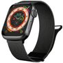 Mobigear Luxury Loop Milanaise Apple Watch Armband Magnetverschluss - 49/46/45/44 mm - Schwarz