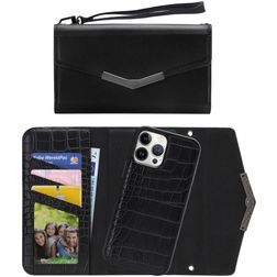 Mobilize Elegant Magnet iPhone 13 Pro Max Hülle 2in1 Clutch (herausnehmbar) - Black Croco