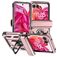 Mobigear Armor Ring Motorola Razr 50 Hülle Hardcase Backcover Stoßfest mit Ringhalter - Roségold