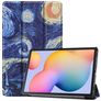 Mobigear Tri-Fold Samsung Galaxy Tab S6 Lite Hülle Klapphülle - The Starry Night