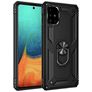 Mobigear Armor Ring Samsung Galaxy A71 Hülle Hardcase Backcover Stoßfest mit Ringhalter - Schwarz