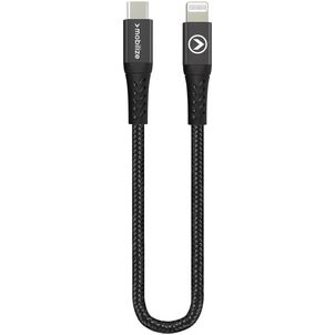 Mobilize Strong Nylon USB-C auf Apple Lightning Kabel 0.2 Meter - Schwarz