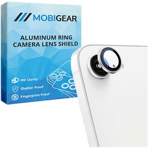 Mobigear Single iPhone 16e Panzerglas Gehärtetes Glas Kameralinsen Schutz - Hüllenfreundlich - Silber