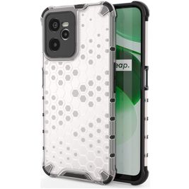 Mobigear Honeycomb Realme C35 Hülle Hardcase Backcover Stoßfest - Weiß
