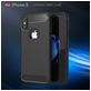 Mobigear Brushed Slim iPhone XS Hülle Flexibles TPU Backcover - Rot