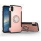 Mobigear Armor Ring iPhone XS Hülle Hardcase Backcover Stoßfest mit Ringhalter - Roségold