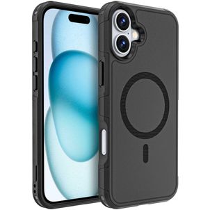 Mobigear Traveller iPhone 16 Plus MagSafe Hülle Hardcase Backcover Stoßfest - Schwarz