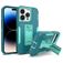 Mobigear Heavy Armor Stand iPhone 14 Pro Max Hülle Hardcase Backcover Stoßfest mit Ständer - Grün