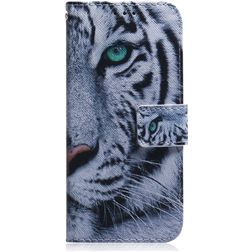Mobigear Design Huawei P40 Pro Hülle Klapphülle Geldbörse - Tiger