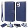 Mobigear Wallet iPhone 12 Mini Hülle Abnehmbare 2in1 Klapphülle Geldbörse - Blau