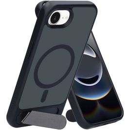 Mobiparts Hardcover iPhone 16e MagSafe Hülle Hardcase Backcover mit Ständer - Satin Black