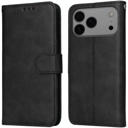 Mobigear Wallet iPhone 17 Pro Max Hülle Klapphülle Geldbörse - Schwarz