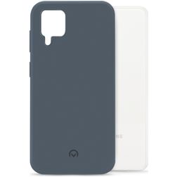 Mobilize Rubber Gelly Samsung Galaxy A12 Hülle Flexibles TPU Backcover - Matt Blue