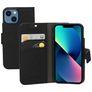 Mobiparts Saffiano Wallet iPhone 13 Mini Hülle Klapphülle Geldbörse - Schwarz