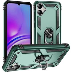 Mobigear Armor Ring Samsung Galaxy A05 Hülle Hardcase Backcover Stoßfest mit Ringhalter - Grün