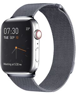 Mobigear Loop Milanaise Apple Watch Armband Magnetverschluss - 42/41/40/38 mm - Grau