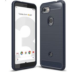 Mobigear Brushed Slim Google Pixel 3a TPU (flexibel) Backcover - Blau