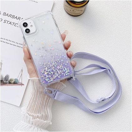 Mobigear Lanyard iPhone 13 Pro Max Flexibles TPU Handykette - Lila