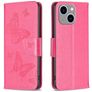 Mobigear Butterfly iPhone 15 Plus Hülle Klapphülle Geldbörse - Magenta