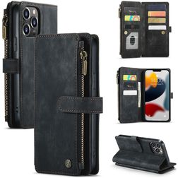 Caseme C30 iPhone 13 Pro Hülle Klapphülle Geldbörse - Schwarz