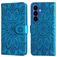 Mobigear Sunflower Samsung Galaxy S26 Hülle Klapphülle Geldbörse - Blau