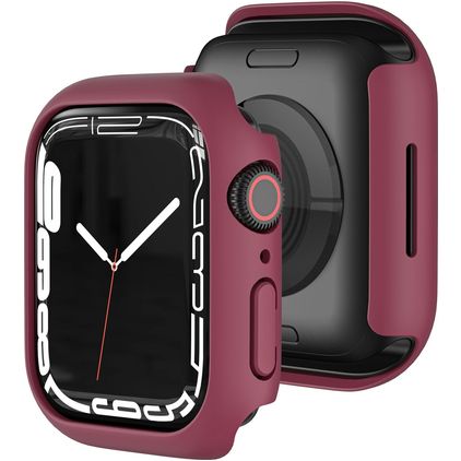 Mobigear Colors Dünn Apple Watch - 45 mm Hardcase Hülle - Weinrot
