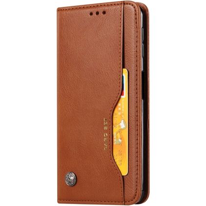 Mobigear Card Set Samsung Galaxy A30s Hülle Klapphülle Geldbörse - Braun