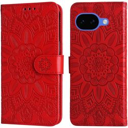 Mobigear Sunflower Google Pixel 10a Hülle Klapphülle Geldbörse - Rot