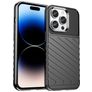 Mobigear Groove iPhone 15 Pro Hülle Flexibles TPU Backcover - Schwarz