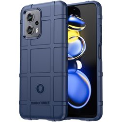 Mobigear Rugged Shield POCO X4 GT Hülle Flexibles TPU Backcover Stoßfest - Blau