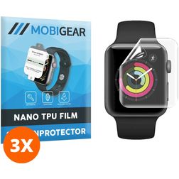 Mobigear Apple Watch - 42 mm Hydrogel-TPU Displayschutz - Hüllenfreundlich (3er Pack)