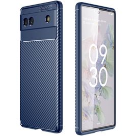 Mobigear Racing Google Pixel 6a Hülle Flexibles TPU Backcover - Blau