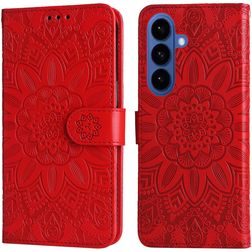 Mobigear Sunflower Samsung Galaxy S26 Hülle Klapphülle Geldbörse - Rot