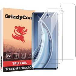 GrizzlyCoat Xiaomi Mi 10 Pro Hydrogel-TPU Displayschutz - Hüllenfreundlich + Montagerahmen (2er Pack)