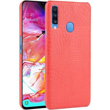 Mobigear Croco Samsung Galaxy A20s Hardcase Backcover - Rot