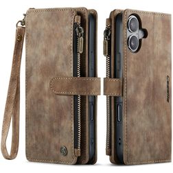 CaseMe C30 iPhone 17 Hülle Klapphülle Geldbörse - Braun