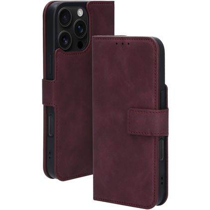 Mobiparts Classic Wallet MagSafe iPhone 16 Pro Max Klapphülle Portemonnaie - Velvet Red