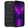 Mobigear Bumpy iPhone 14 Pro Max Hülle Flexibles TPU Backcover - Schwarz