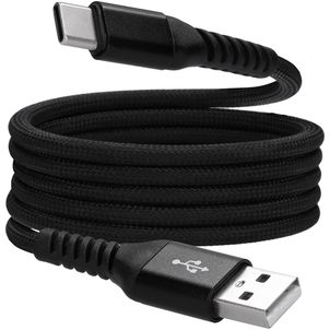 Mobiparts Magnetic Braided USB-C auf USB-A Kabel 1 Meter - Black
