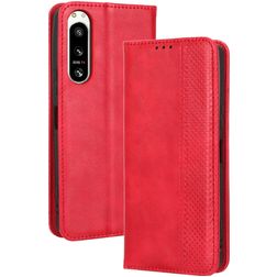 Mobigear Sensation Sony Xperia 5 IV Hülle Klapphülle Geldbörse - Rot