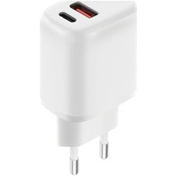Mobiparts Dual USB / USB-C Ladegerät Power Delivery 20W - Weiß