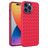 Mobigear Woven iPhone 14 Pro Max Hülle Flexibles TPU Backcover - Rot