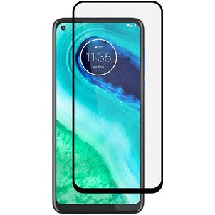 Mobigear Premium Motorola Moto G8 Panzerglas Gehärtetes Glas Displayschutz - Hüllenfreundlich - Schwarz