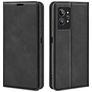 Mobigear Retro Slim Realme GT2 Pro Hülle Klapphülle Geldbörse - Schwarz