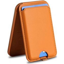 Mobigear Wallet Stand Kartenetui - 3 Karten - MagSafe Kompatibel - Braun