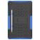 Mobigear Tire Samsung Galaxy Tab S6 Lite Stoßfeste Hardcase Hülle + Stifthalter + Ständer - Schwarz / Blau