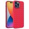 Mobigear Woven iPhone 14 Pro Max Hülle Flexibles TPU Backcover - Rot
