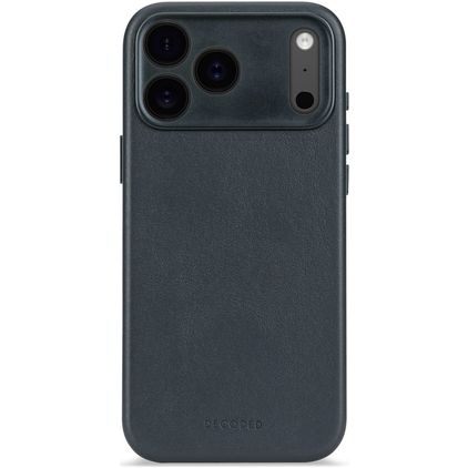 Decoded iPhone 17 Pro Hülle Echtes Leder Backcover Stoßfest - Navy Shadow