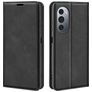Mobigear Retro Slim Motorola Edge X30 Hülle Klapphülle Geldbörse - Schwarz